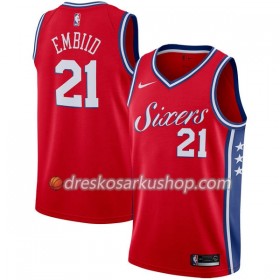 Muški NBA Dres Philadelphia 76ers Joel Embiid 21 Nike 2017-18 Crvena Swingman